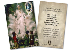 Our Lady of Fatima in Cloud "The Apparitions of Mary" Holy Card Our Lady of Fatima in Cloud "The Apparitions of Mary" Holy Card