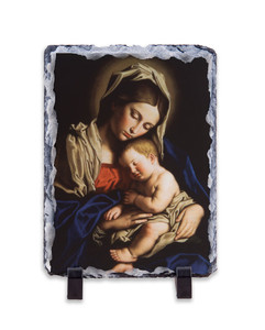 Madonna and Her Child Vertical Slate Tile Madonna and Her Child Vertical Slate Tile