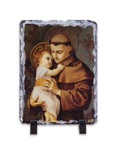 St. Anthony with Jesus Vertical Slate Tile St. Anthony with Jesus Vertical Slate Tile