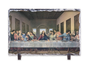 Last Supper by Da Vinci Restored Horizontal Slate Tile Last Supper by Da Vinci Restored Horizontal Slate Tile
