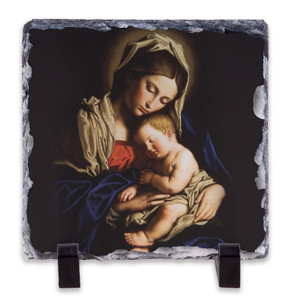 Madonna and Her Child Square Slate Tile