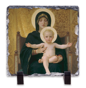 Virgin and Child Square Slate Tile Virgin and Child Square Slate Tile