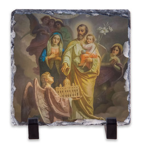 Joseph, Patron of the Church Square Slate Tile Joseph, Patron of the Church Square Slate Tile