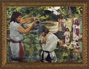 Baptism of Jesus by Jason Jenicke - Gold Framed Art Baptism of Jesus by Jason Jenicke - Gold Framed Art