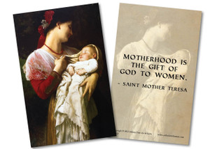 Maternal Admiration Holy Card