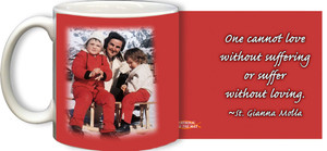 St. Gianna Molla in the Snow with Quote Mug St. Gianna Molla in the Snow with Quote Mug