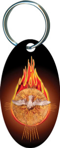 Holy Spirit Fire Oval Keychain Holy Spirit Fire Oval Keychain
