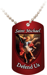 St. Michael the Archangel Red Dog Tag St. Michael the Archangel Red Dog Tag