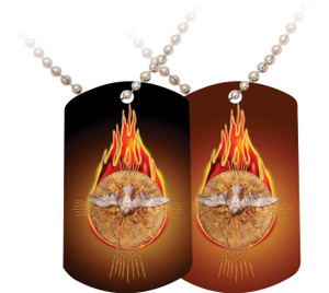 Holy Spirit Fire Dog Tag