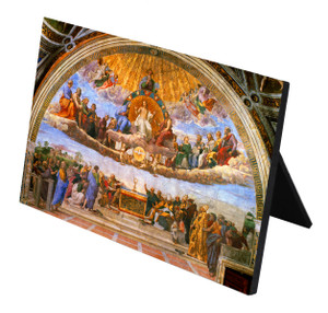 Disputation of the Holy Eucharist Horizontal Desk Plaque Disputation of the Holy Eucharist Horizontal Desk Plaque
