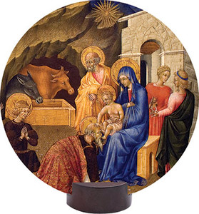 Adoration of the Three Magi Round Desk Plaque Adoration of the Three Magi Round Desk Plaque
