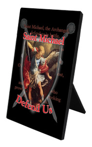 St. Michael Defend Us Vertical Desk Plaque St. Michael Defend Us Vertical Desk Plaque
