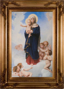 Our Lady of the Angels - Ornate Gold Framed Canvas Our Lady of the Angels - Ornate Gold Framed Canvas