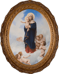 Our Lady of the Angels Oval Canvas Our Lady of the Angels Oval Canvas