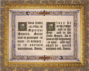 Latin-English Glory Be Gold Framed Art Latin-English Glory Be Gold Framed Art