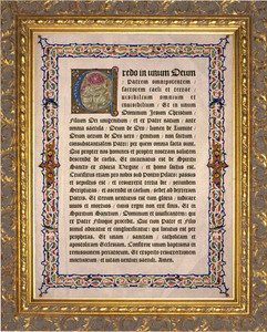Latin Nicene Creed Gold Framed Art Latin Nicene Creed Gold Framed Art