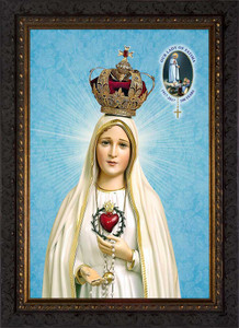 Fatima 100 Year Anniversary - Ornate Dark Framed Art Fatima 100 Year Anniversary - Ornate Dark Framed Art