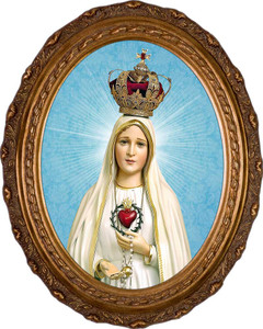 Fatima 100 Year Anniversary - Oval Framed Canvas Fatima 100 Year Anniversary - Oval Framed Canvas