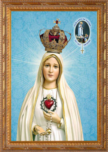 Fatima 100 Year Anniversary - Ornate Gold Framed Art Fatima 100 Year Anniversary - Ornate Gold Framed Art