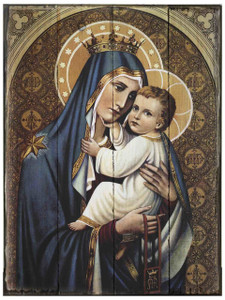 Our Lady of Mt. Carmel Rustic Wood Plaque Our Lady of Mt. Carmel Rustic Wood Plaque