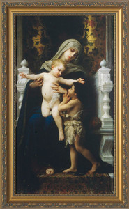 Virgin, Jesus, and St. John the Baptist (Adoring) Framed Art Virgin, Jesus, and St. John the Baptist (Adoring) Framed Art
