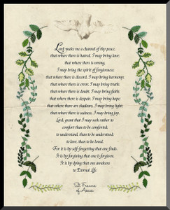 St. Francis Prayer Graphic Wall Plaque St. Francis Prayer Graphic Wall Plaque