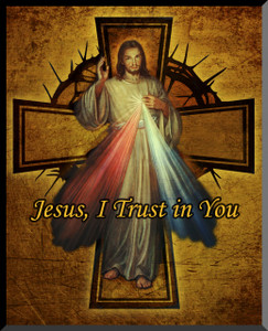 Divine Mercy Cross Graphic Wall Plaque Divine Mercy Cross Graphic Wall Plaque