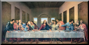 Last Supper by Da Vinci Restored Wall Plaque Last Supper by Da Vinci Restored Wall Plaque