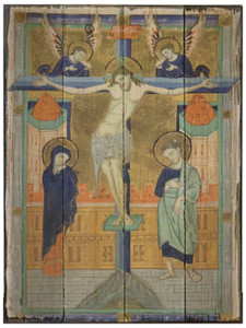 Crucifixion Icon Rustic Wood Plaque Crucifixion Icon Rustic Wood Plaque