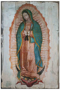 Our Lady of Guadalupe (Full Image) Rustic Wood Plaque Our Lady of Guadalupe (Full Image) Rustic Wood Plaque