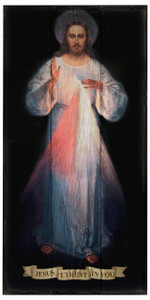 Divine Mercy Vilnius Original Rustic Wood Plaque Divine Mercy Vilnius Original Rustic Wood Plaque