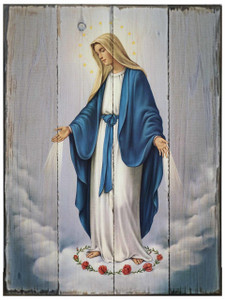 Our Lady of Grace Rustic Wood Plaque Our Lady of Grace Rustic Wood Plaque
