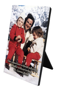 St. Gianna Molla in the Snow Vertical Desk Plaque St. Gianna Molla in the Snow Vertical Desk Plaque