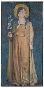 St. Clare Rustic Wood Icon Plaque St. Clare Rustic Wood Icon Plaque