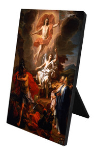 Resurrection of Christ by Coypel Vertical Desk Plaque Resurrection of Christ by Coypel Vertical Desk Plaque