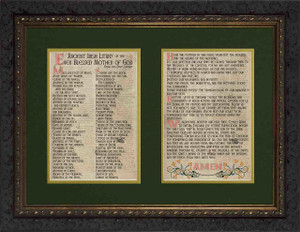 Ancient Irish Litany of Our Lady Matted Framed Art Ancient Irish Litany of Our Lady Matted Framed Art