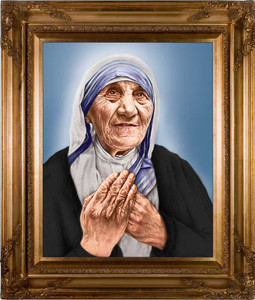 St. Teresa of Calcutta Canonization Portrait - Gold Museum Framed Canvas St. Teresa of Calcutta Canonization Portrait - Gold Museum Framed Canvas
