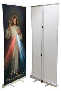 Spanish Divine Mercy Banner Stand Spanish Divine Mercy Banner Stand