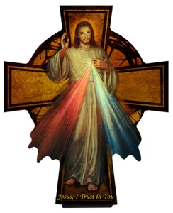 Divine Mercy Large Wall Plaque Cross