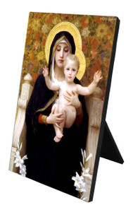 La Vierge au Lys Vertical Desk Plaque La Vierge au Lys Vertical Desk Plaque