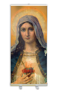 Antique Immaculate Heart Banner Stand Antique Immaculate Heart Banner Stand