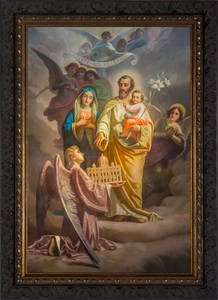 Joseph, Patron of the Church - Ornate Dark Framed Canvas Joseph, Patron of the Church - Ornate Dark Framed Canvas