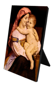 Spanish Madonna & Child Vertical Desk Plaque Spanish Madonna & Child Vertical Desk Plaque