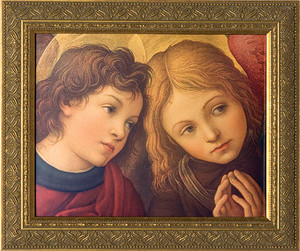 Two Angels by Lippi Framed Art Two Angels by Lippi Framed Art