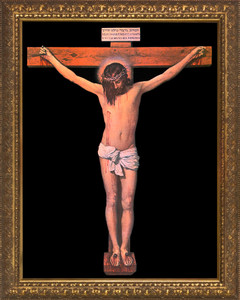 Crucifixion by Velazquez - Gold Framed Art Crucifixion by Velazquez - Gold Framed Art