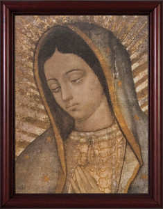 Our Lady of Guadalupe Bust - Cherry Framed Art Our Lady of Guadalupe Bust - Cherry Framed Art