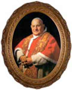 Pope John XXIII Sainthood Formal Portrait - Oval Framed Canvas Pope John XXIII Sainthood Formal Portrait - Oval Framed Canvas
