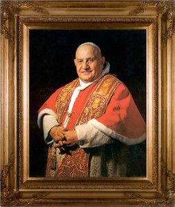 Pope John XXIII Sainthood Portrait: Museum Framed Canvas Pope John XXIII Sainthood Portrait: Museum Framed Canvas
