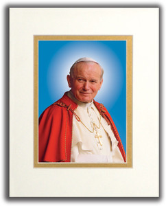 Pope Saint John Paul II Formal Matted Print Pope Saint John Paul II Formal Matted Print
