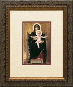Virgin and Child Matted - Ornate Dark Framed Art Virgin and Child Matted - Ornate Dark Framed Art